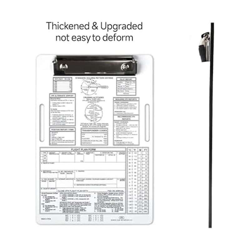 Ifr Pilot Clipboard,upgraded Aluminum Knee Pad Aviation Metal Clip,utility Pen Holder and Comfortabl