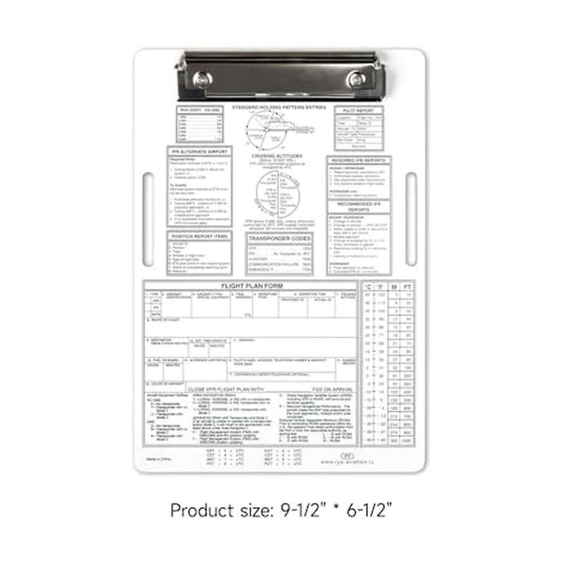 Ifr Pilot Clipboard,upgraded Aluminum Knee Pad Aviation Metal Clip,utility Pen Holder and Comfortabl