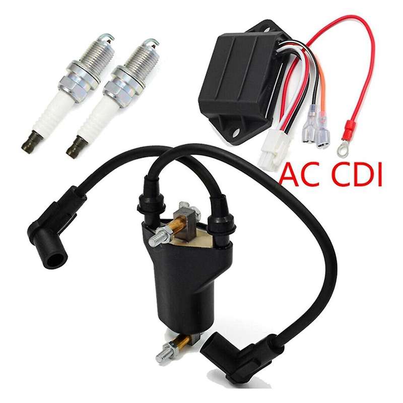 Ignition Coil & Ac Ignitor & Spark Plug for Gas Golf Cart Ez-go 1991-2002 26652-g01 72562-g01