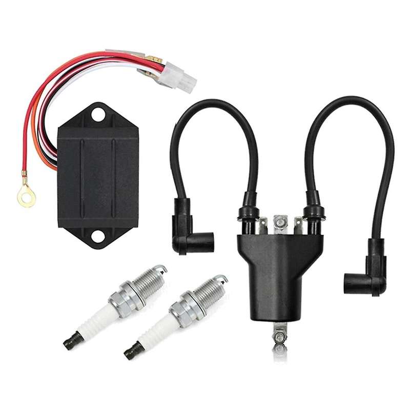 Ignition Coil & Ac Ignitor & Spark Plug for Gas Golf Cart Ez-go 1991-2002 26652-g01 72562-g01