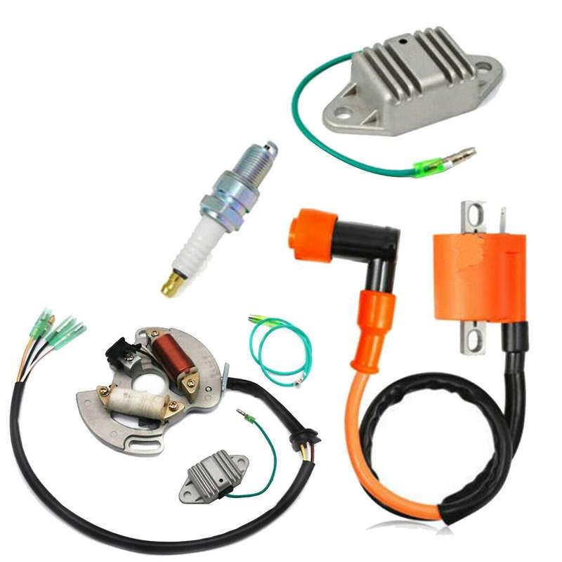 Ignition Coil Spark Plug Voltage Regulator Rectifier & Stator Kit for YFS200 97-01