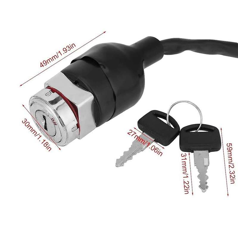 Ignition Key Switch 2 Wires 2 Keys for CB100 1970-1972 CB125S 1973-1975 CT90 1969-1979