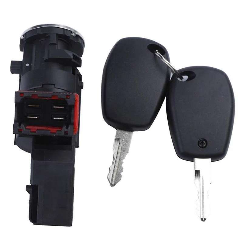 Ignition Lock Cylinder & 2 Keys for Sandero 806016505R 80601-6505R