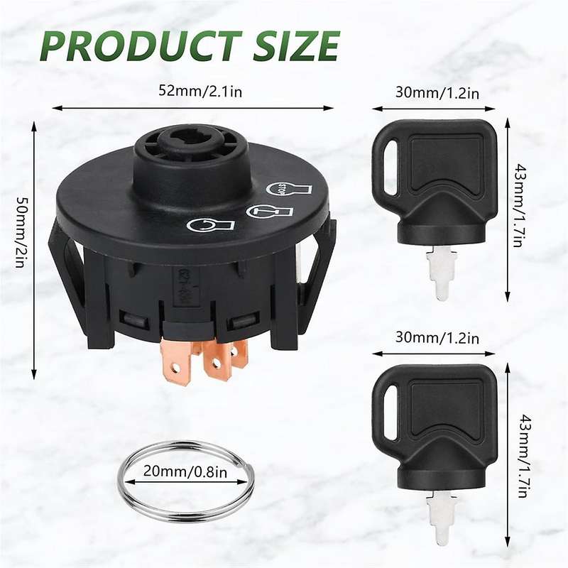 Ignition Switch 3 Postion with Key for Toro 117-2221 137-4100 Z Cutter ZS Series
