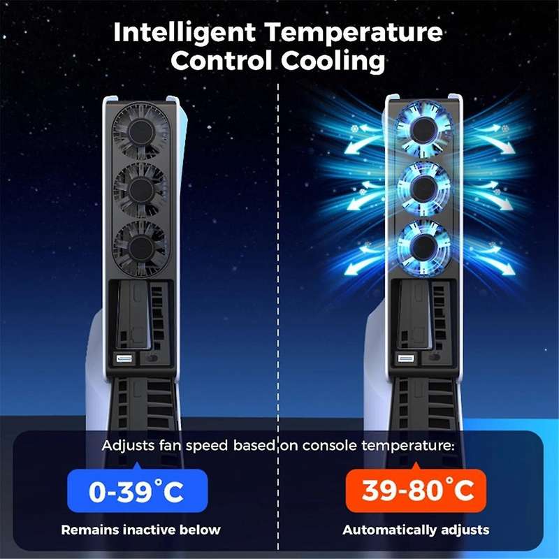 IINE Host Temperature-Controlled Cooling Fan for Slim Intelligent Cooling Fan with Light L960