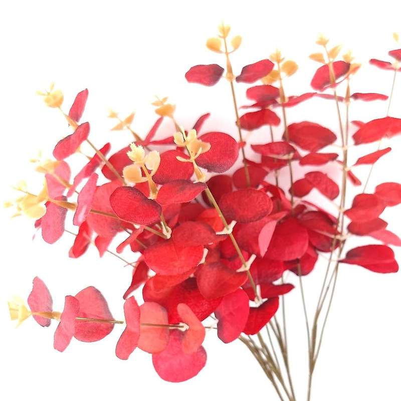 Imitation Eucalyptus Put Bundle Money Leaf Decoration Bouquet Home Office Farmhouse Wedding Table Ce