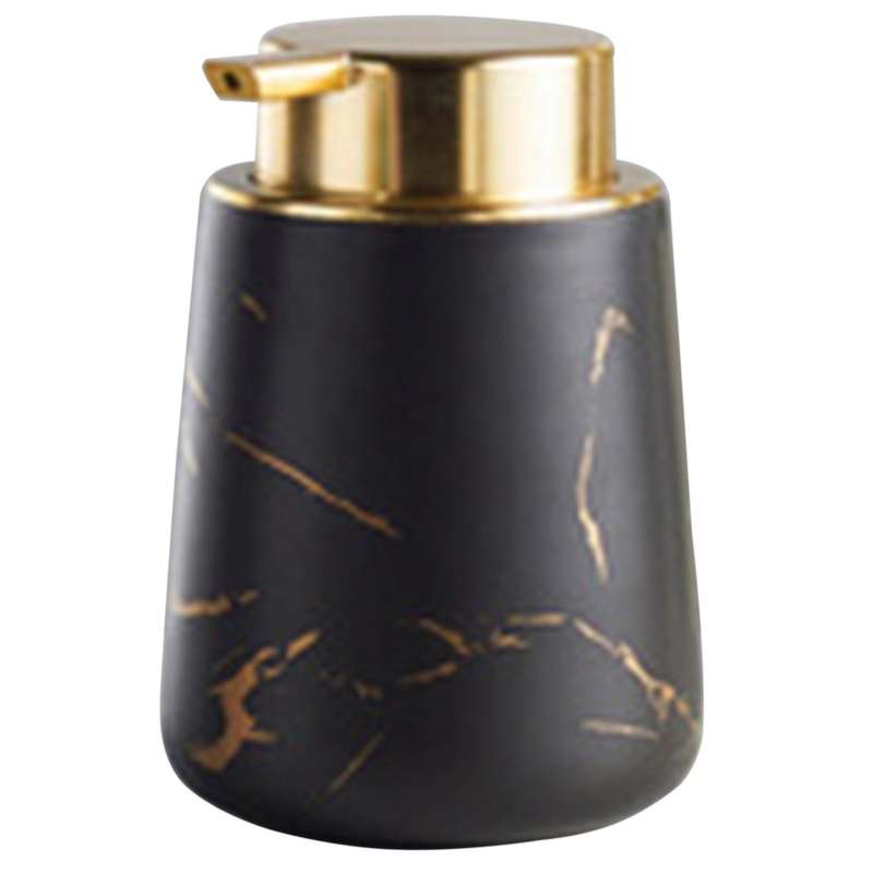 Imitation Gold Ceramic Lotion Bottle Portable Soap Dispenser Shampoo Bottle Shower Gel Jar Bathroom