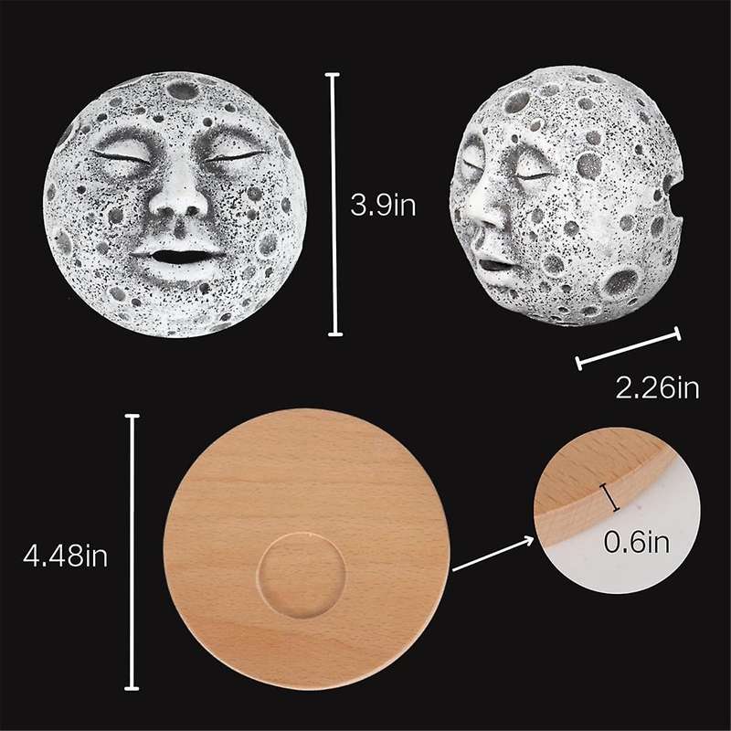 Incense Burner Moon Face, Incense Burner Decoration Moon Incense Holder for Home Decor Incense