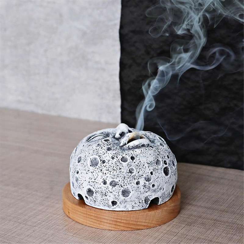 Incense Burner Moon Face, Incense Burner Decoration Moon Incense Holder for Home Decor Incense