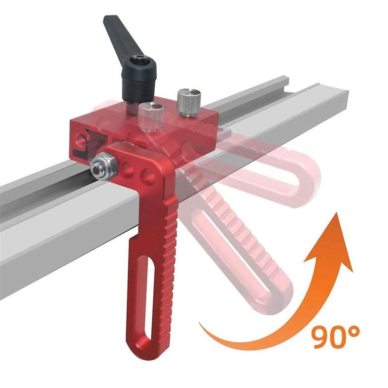 Inclined Track Limiter Woodworking 75-type Push Platform Limiter Adjustable T-type Fence Turnover L