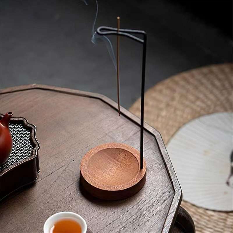 Incense Stick Holder Exquisite Decorative Wooden Incense Burner Ornament with Base Living Room Suppl