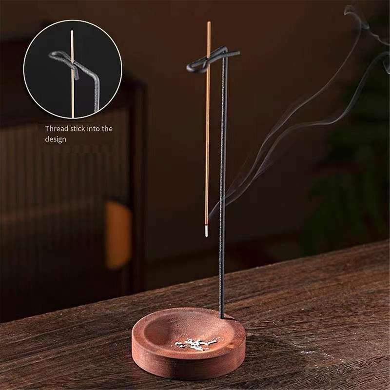 Incense Stick Holder Exquisite Decorative Wooden Incense Burner Ornament with Base Living Room Suppl