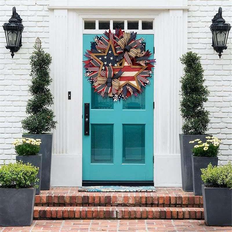 Independence Day Garland Patriotic Star Garland Wall Hanging Festive Atmosphere Decorative Pendant