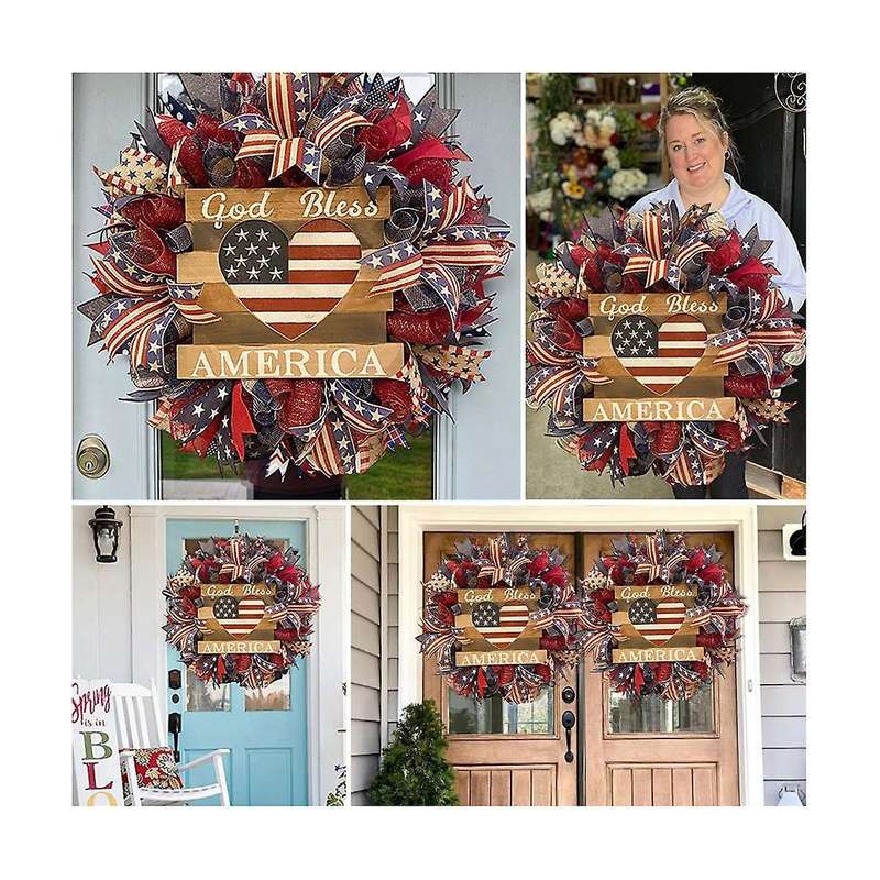 Independence Day Flag Ribbon Garland National Day Family Party Pendant Independence Day Garland Wrea