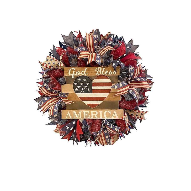Independence Day Flag Ribbon Garland National Day Family Party Pendant Independence Day Garland Wrea