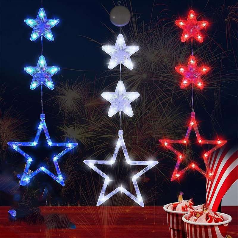 Independence Day LED Star String Lights American Indoor and Outdoor Scene Room Decoration Lights