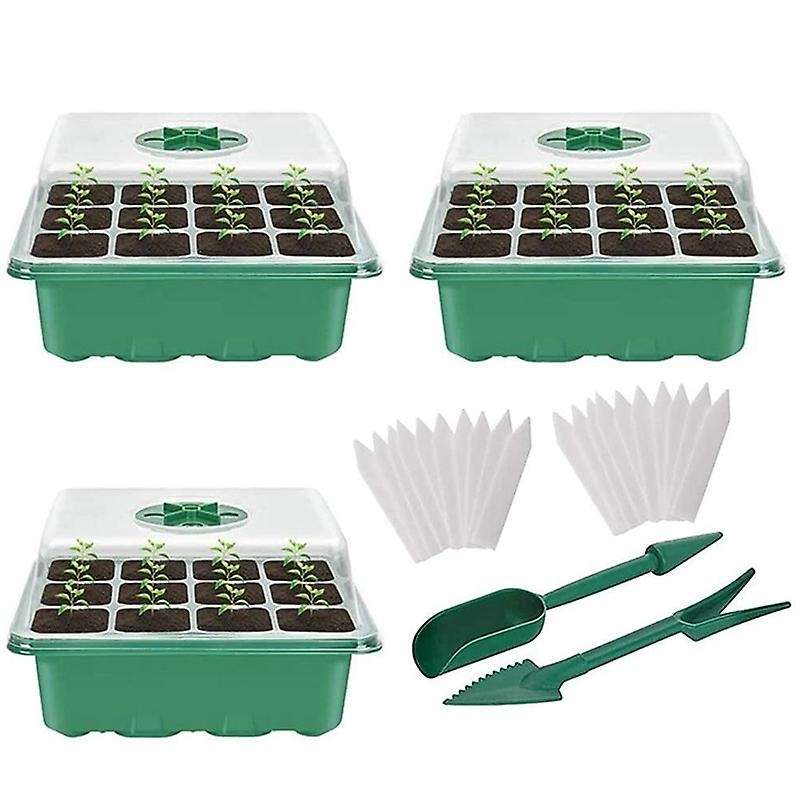 Indoor Greenhouse Cultivation Kit Greenhouse Seedling Tray Small Potted Plants with Gardening Tools