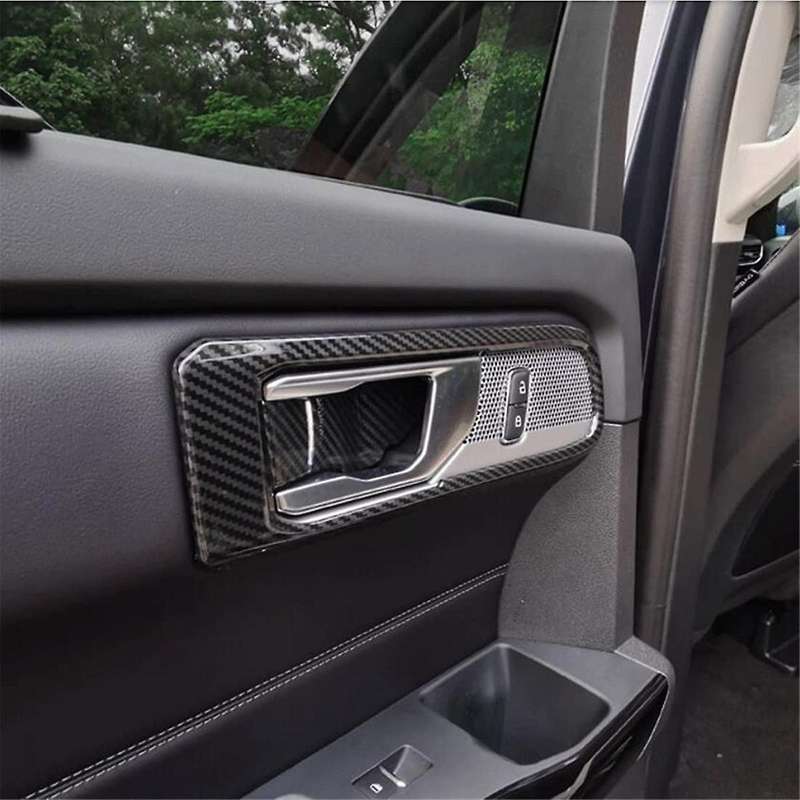 Indoor Handle Bowl Frame Trim Carbon Fiber for Explorer 2020-2023 Interior Accessories