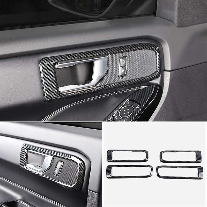 Indoor Handle Bowl Frame Trim Carbon Fiber for Explorer 2020-2023 Interior Accessories