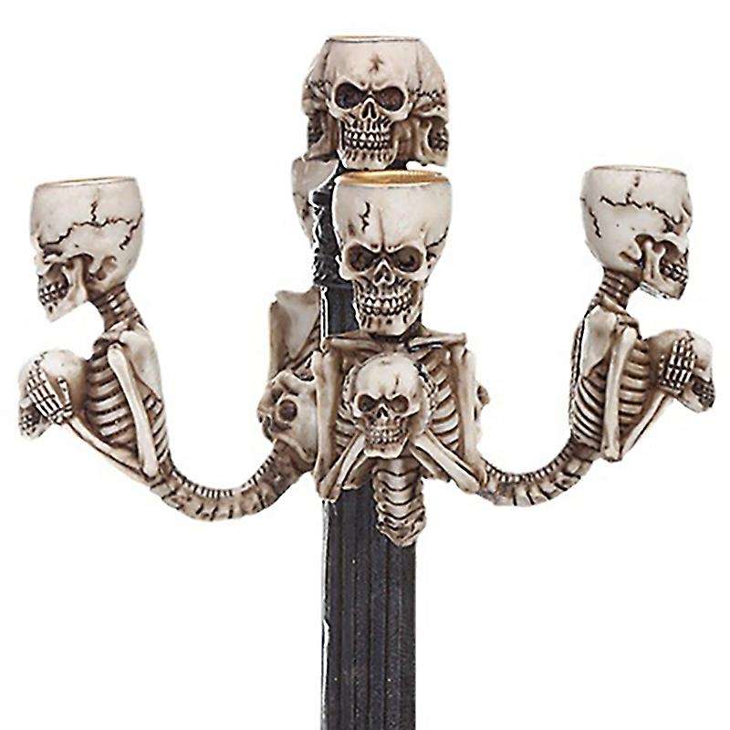 Indoor Halloween Decoration Resin Skull Candle Holder Home Office Bar Decoration Halloween Haunted H