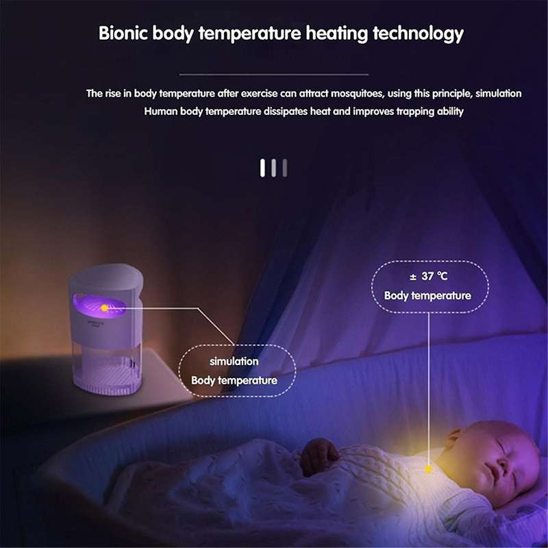 Indoor Mosquito Traps USB Electronic Mosquito Lamp Bulb,Fly Traps Patio Insects Mosquito Zapper for