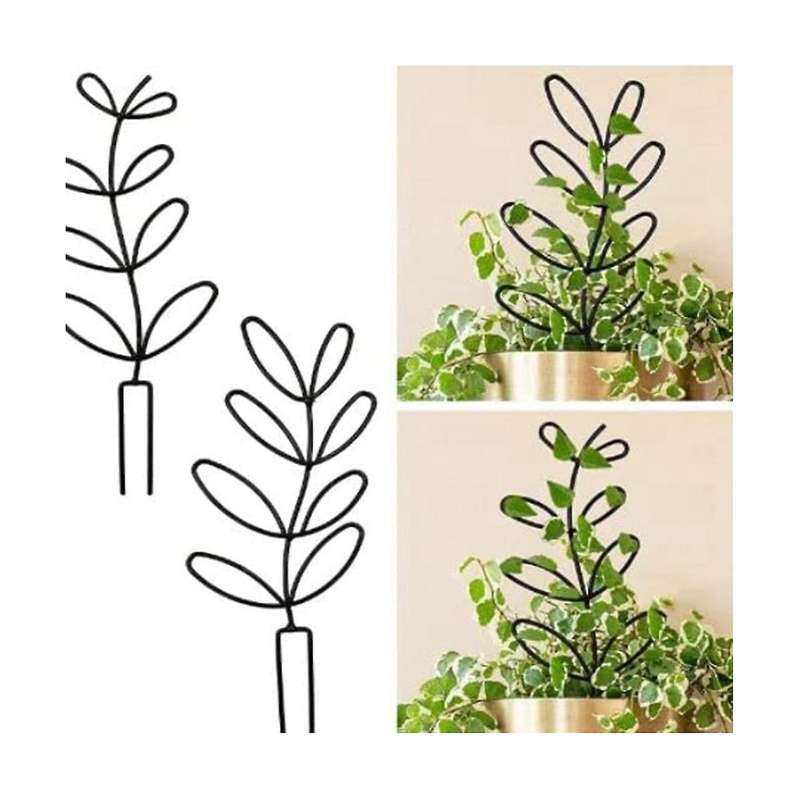 Indoor Plant Trellis,leaf Shape Garden Trellis for Climbing Plant, Small Metal Trellis for Potted P