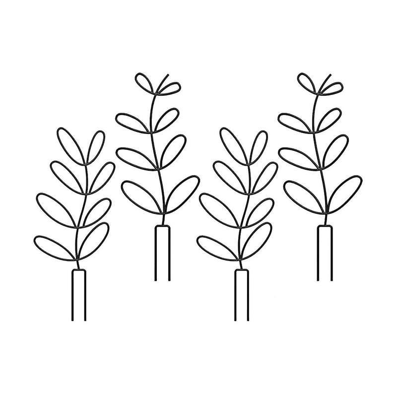 Indoor Plant Trellis,leaf Shape Garden Trellis for Climbing Plant, Small Metal Trellis for Potted P