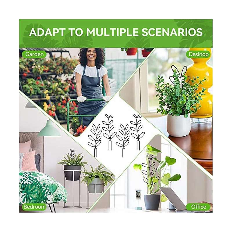 Indoor Plant Trellis,leaf Shape Garden Trellis for Climbing Plant, Small Metal Trellis for Potted P