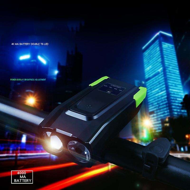 Induction Bicycle Front Light Set Usb Rechargeable Smart Headlight with Horn Led Bike Lamp Cycle Fla