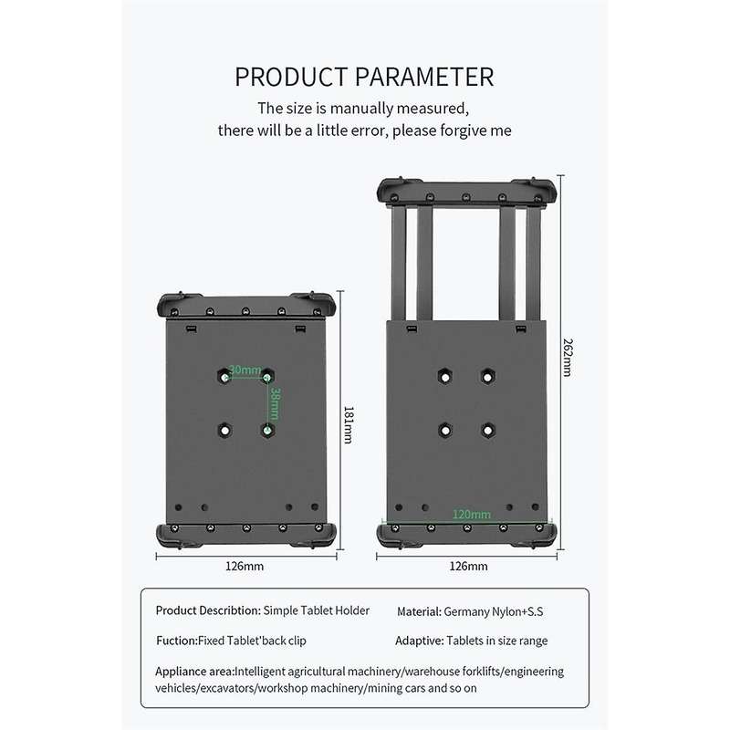 Industrial Rugged Tablet Tablet Holder for Car Truck Vehicle Clip Matches AMPS Tablet Holder VIN-PBJ