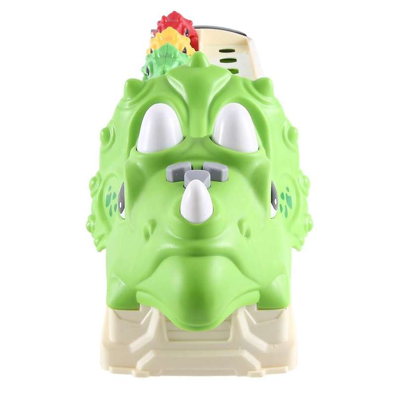 Inertial Dinosaur Ejection Deformation Car Children's Toy Car Music Light Folding Deformation Press