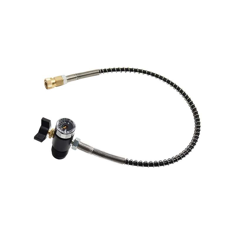 Inflatable Adapter Connector G5/8 Filling Adapter with Gauge 6000Psi for Carbon Dioxide and Oxygen