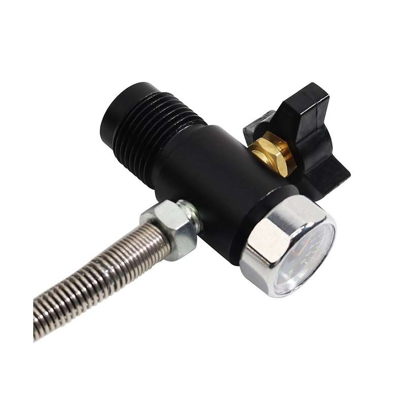 Inflatable Adapter Connector G5/8 Filling Adapter with Gauge 6000Psi for Carbon Dioxide and Oxygen