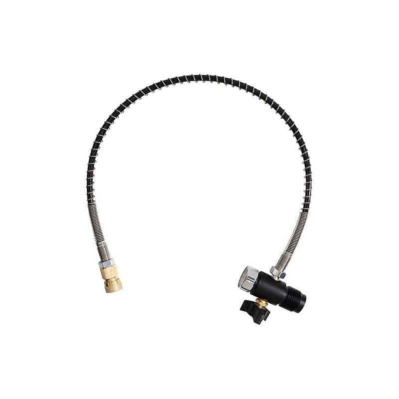 Inflatable Adapter Connector G5/8 Filling Adapter with Gauge 6000Psi for Carbon Dioxide and Oxygen