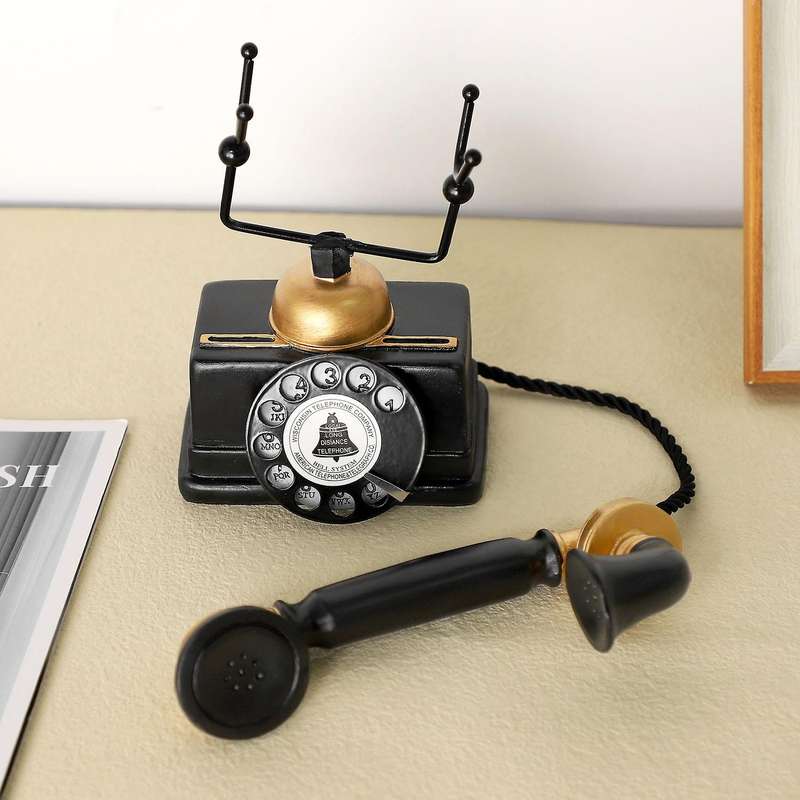 Industrial loft Retro Rotary Phone Model Crafts Decoration Shop Cafe Living room Showcase Decoratio