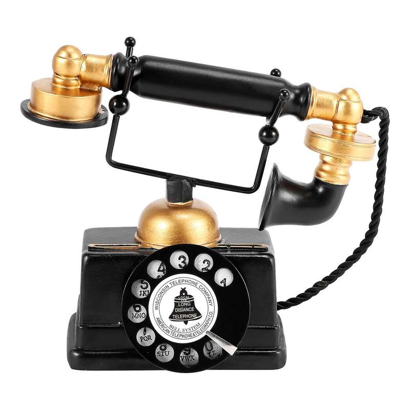 Industrial loft Retro Rotary Phone Model Crafts Decoration Shop Cafe Living room Showcase Decoratio