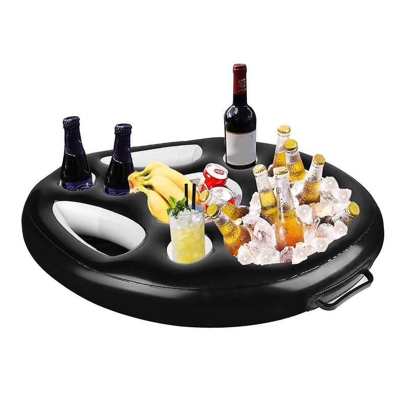 Inflatable Floating Drink Holder Float Beer Drinking Cooler Bar Tray Large Capacity Drink Float For