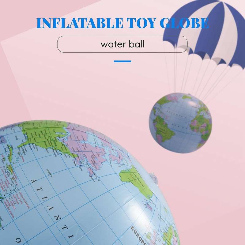 Inflatable Toy Globe Tellurion Training Geography Map Balloon Water Ball 40 Cm