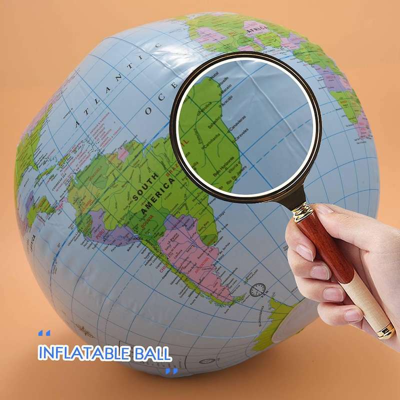 Inflatable Toy Globe Tellurion Training Geography Map Balloon Water Ball 40 Cm