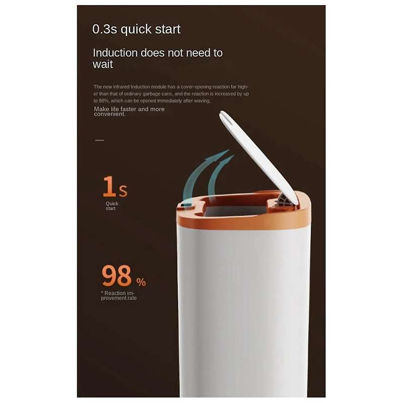 Infrared Inductive Space Trash Can Household Lidded Trash Can Living Room Kitchen Office Battery Sma