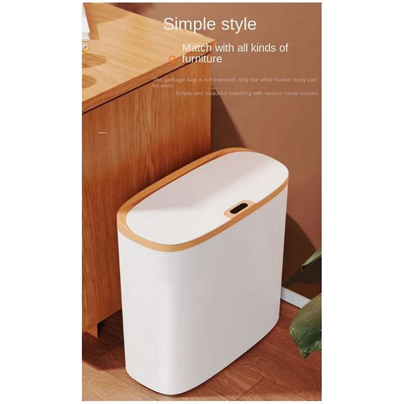 Infrared Inductive Space Trash Can Household Lidded Trash Can Living Room Kitchen Office Battery Sma