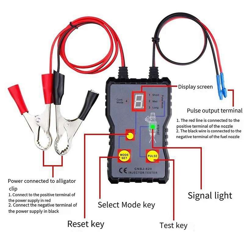 Injector Tester Fuel Injector Tester Fuel System Scan Tool Gasoline Injector Tester Automotive DIY