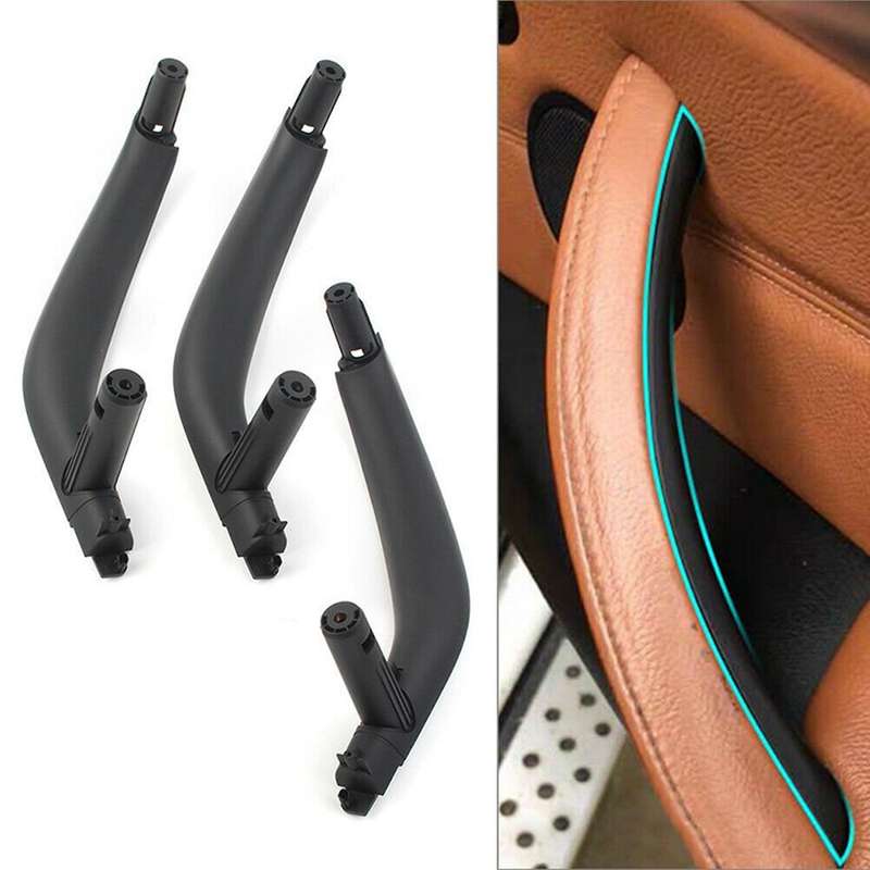 Inner Door Pull Handle Trim Cover 51417292243 51417292244 for - X5 X6 F15 F16 Rhd 2014-2018 3pcs (b