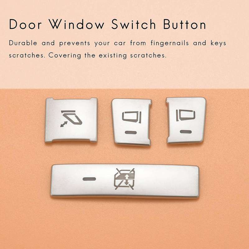 Inner Door Armrest Window Switch Button Trim Cover Sticker for ML GL C E G Class W204 W212 W246 W166