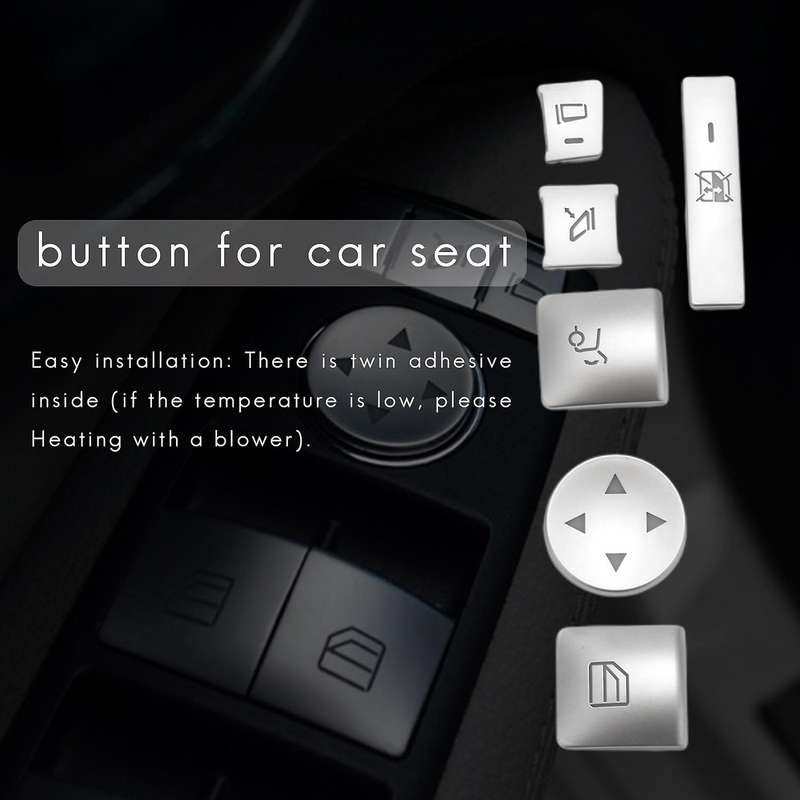Inner Door Armrest Window Switch Button Trim Cover Sticker for ML GL C E G Class W204 W212 W246 W166