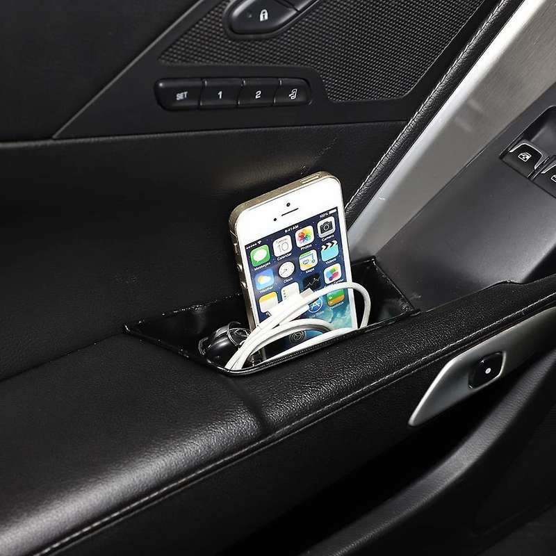 Inner Door Armrest Storage Box Tray Organizer for Corvette C7 2014 2015 2016 2017 2018 2019 Accesso