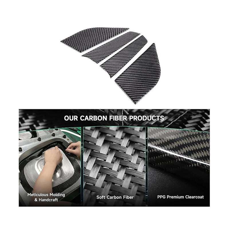 Inner Door A Pillar Trim Decal Stickers for 2022 2023 Exterior Accessories - Soft Carbon Fiber