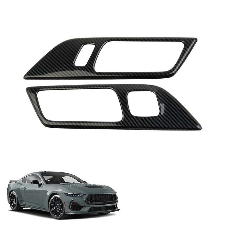Inner Door Handle Panel Cover Trim for 2024 Accessories Carbon Fiber ,with Memory Seat Button