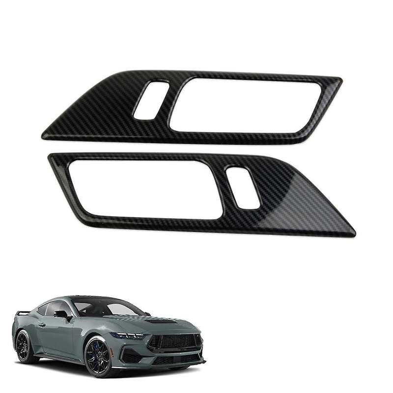 Inner Door Handle Panel Cover Trim for 2024 Accessories Carbon Fiber ,Without Memory Seat Button