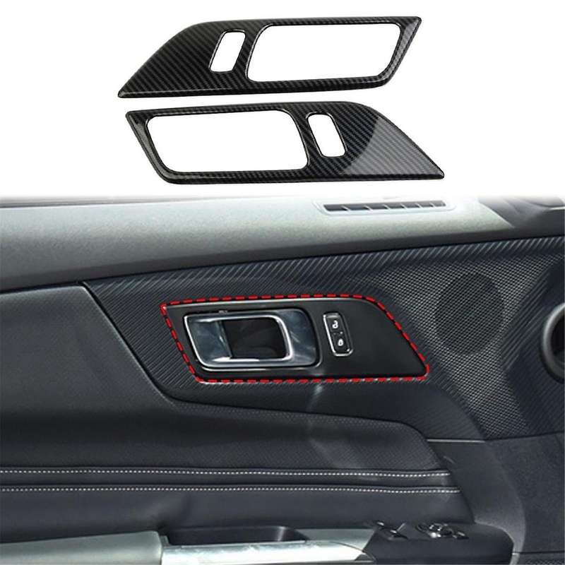 Inner Door Handle Panel Cover Trim for 2024 Accessories Carbon Fiber ,Without Memory Seat Button